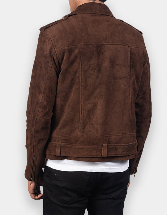 Biker Style Suede Jacket for Men